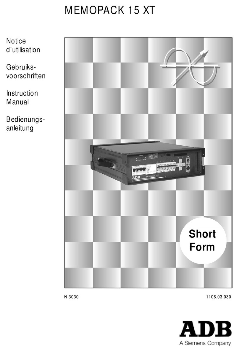 Siemens ADB MEMOPACK 15 XT instruction manual