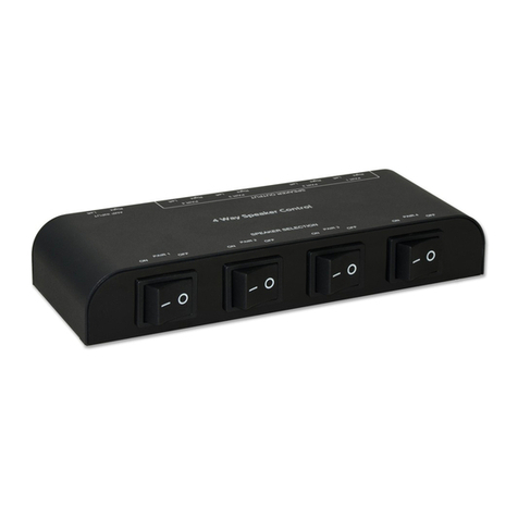 Techly 4 Way Speaker Switch with Screw-type... User manual