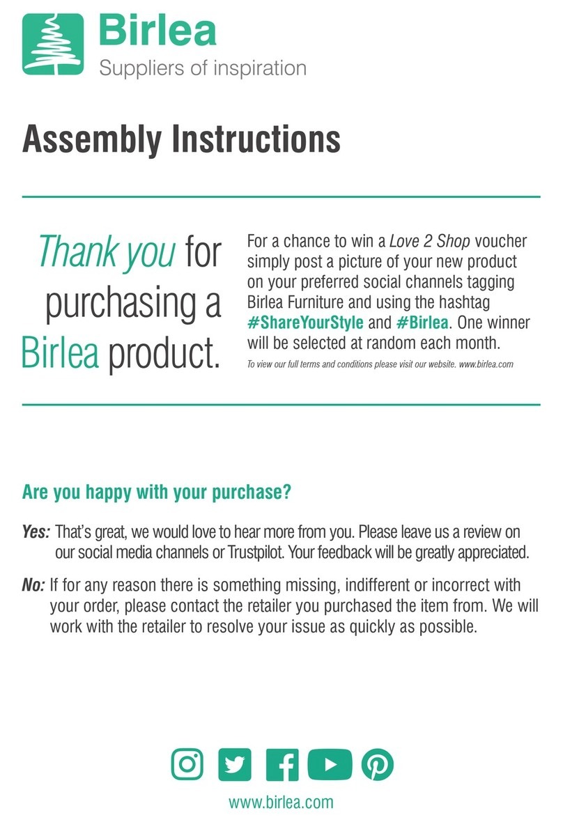 Birlea LYNX 3 DRAWER DRESSING TABLE User manual