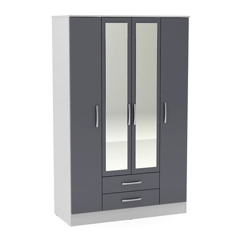 Birlea LYNX 4 DOOR 2 DRAWER ROBE Assembly instructions