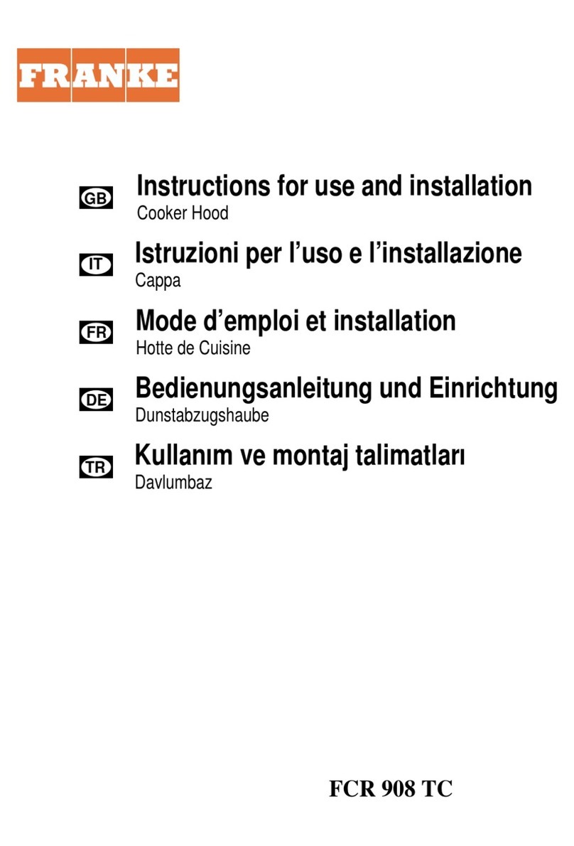 Franke FCR 908 TC Instructions for use and installation