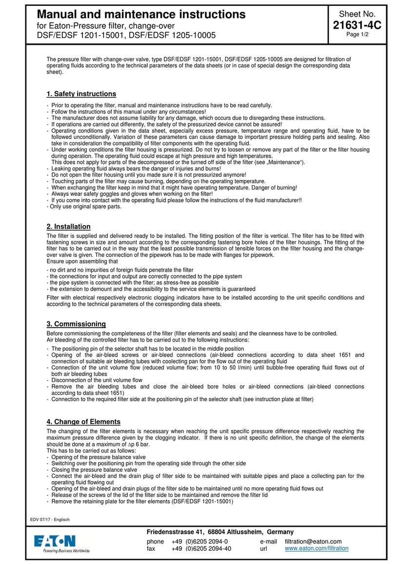 Eaton EDSF 1201-15001 Manual and maintenance instructions