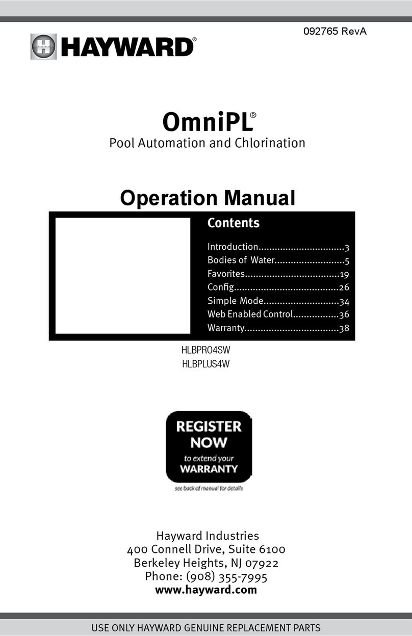 Hayward OmniPL HLBPRO4SW User manual