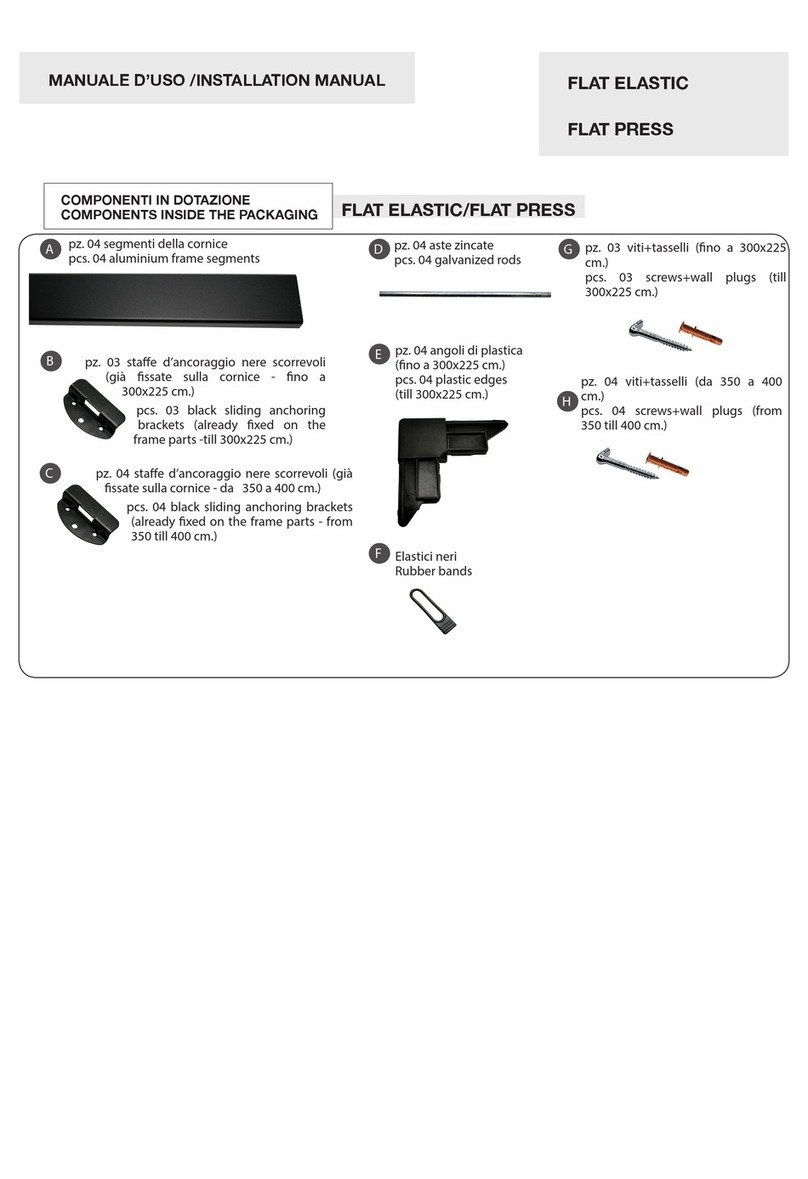 Screen Int FLAT ELASTIC installation manual