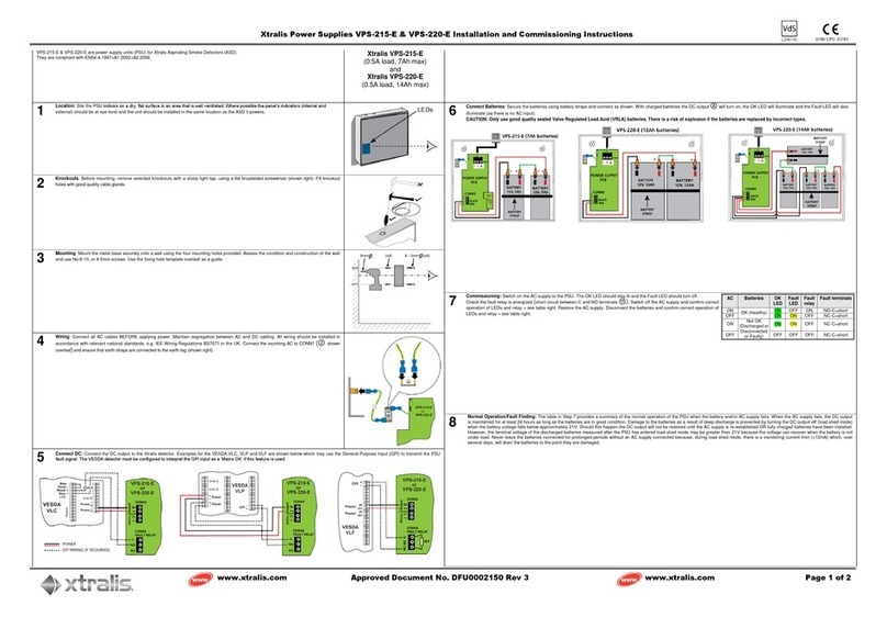 Xtralis VPS-215-E Installation and commissioning instructions