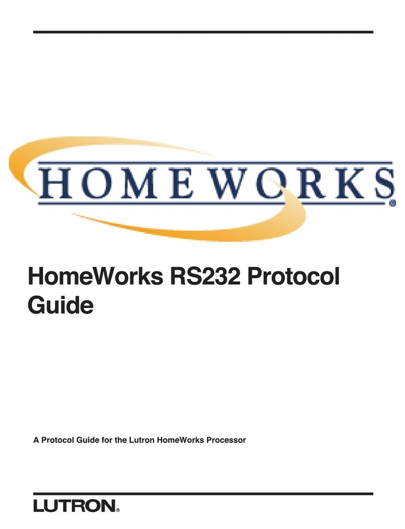 Lutron Electronics HomeWorks User manual