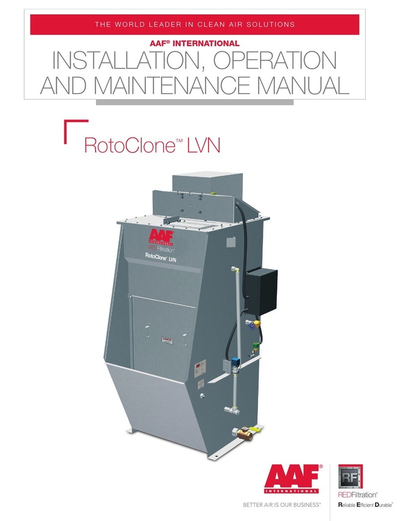 AAF RotoClone LVN Installation, operation and maintenance manual