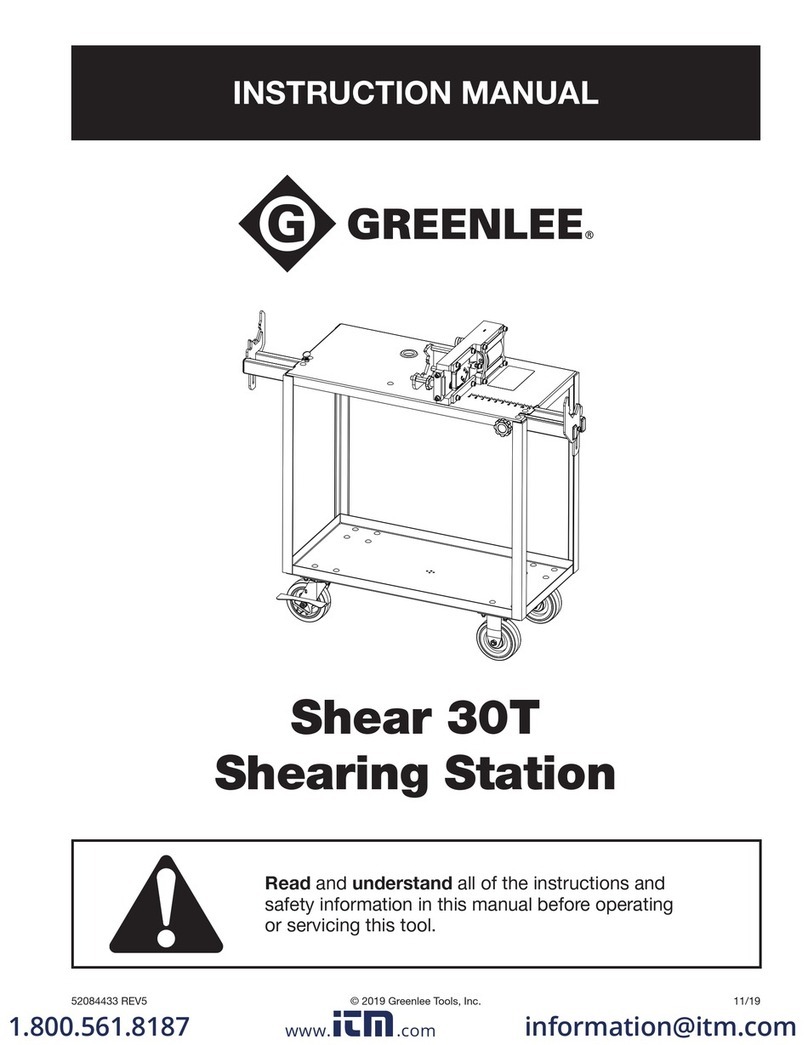 Greenlee Shear 30T instruction manual
