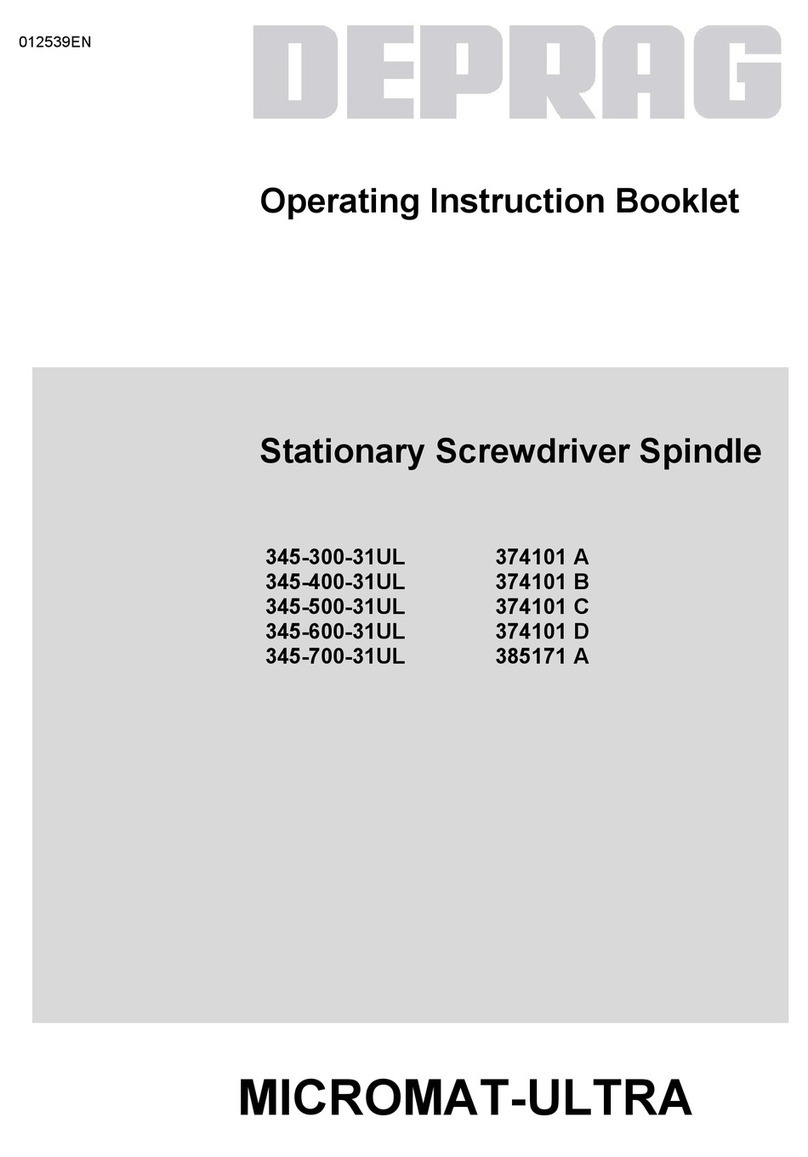 Deprag MICROMAT-ULTRA 345-300-31UL Operating instruction booklet Deprag MICROMAT-ULTRA 345-300-31UL Operating instruction booklet