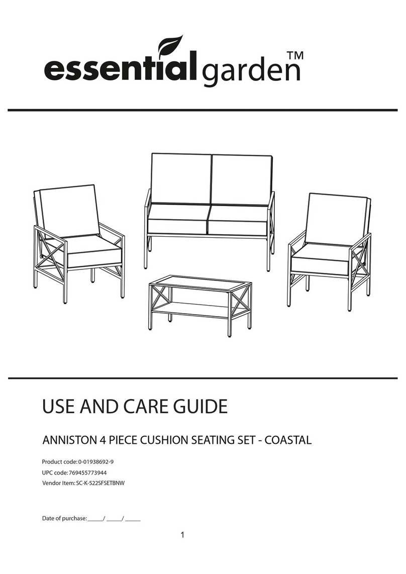 Essential Garden SC-K-522SFSETBNW Use and care guide Essential Garden SC-K-522SFSETBNW Use and care guide