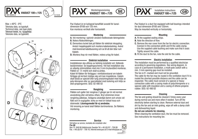 PAX VIADUCT 100+ User manual
