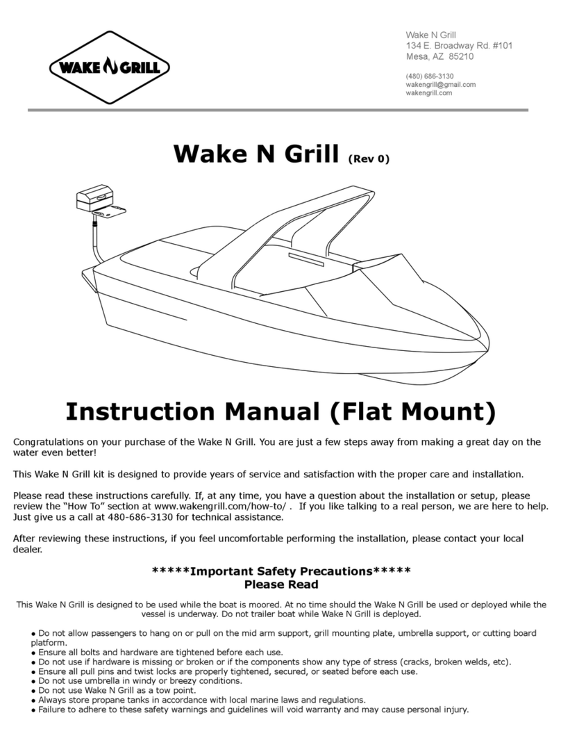 Wake N Grill Wake N Grill Flat Mount instruction manual
