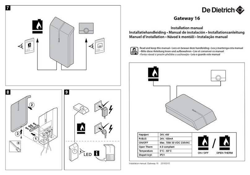 DeDietrich Gateway 16 installation manual