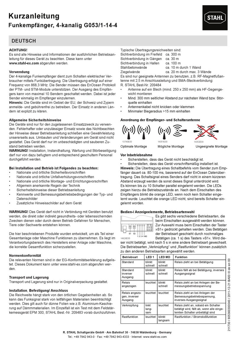 Stahl G053/1-14-4 Brief instructions