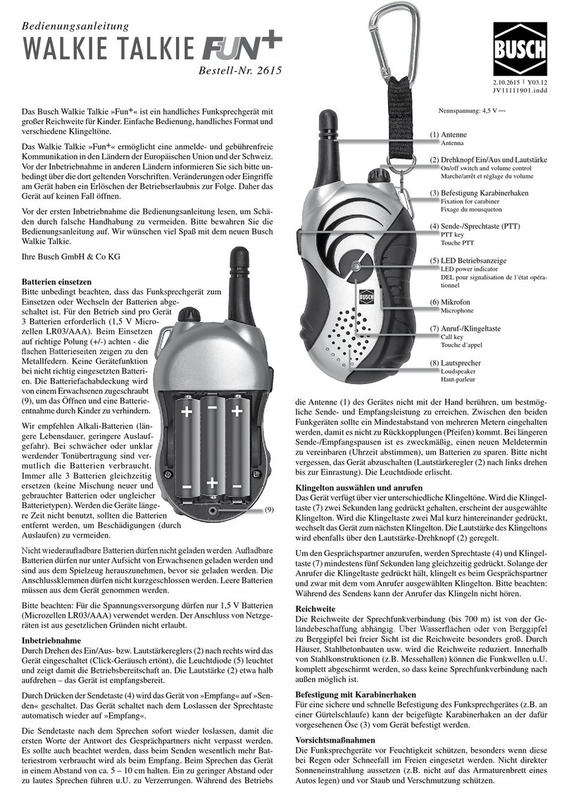 BUSCH Fun+ operating instructions