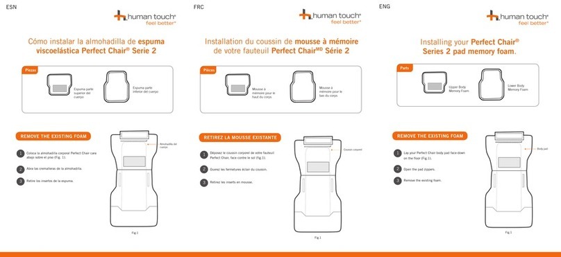 Human Touch Perfect Chair 2 Series Installing manual