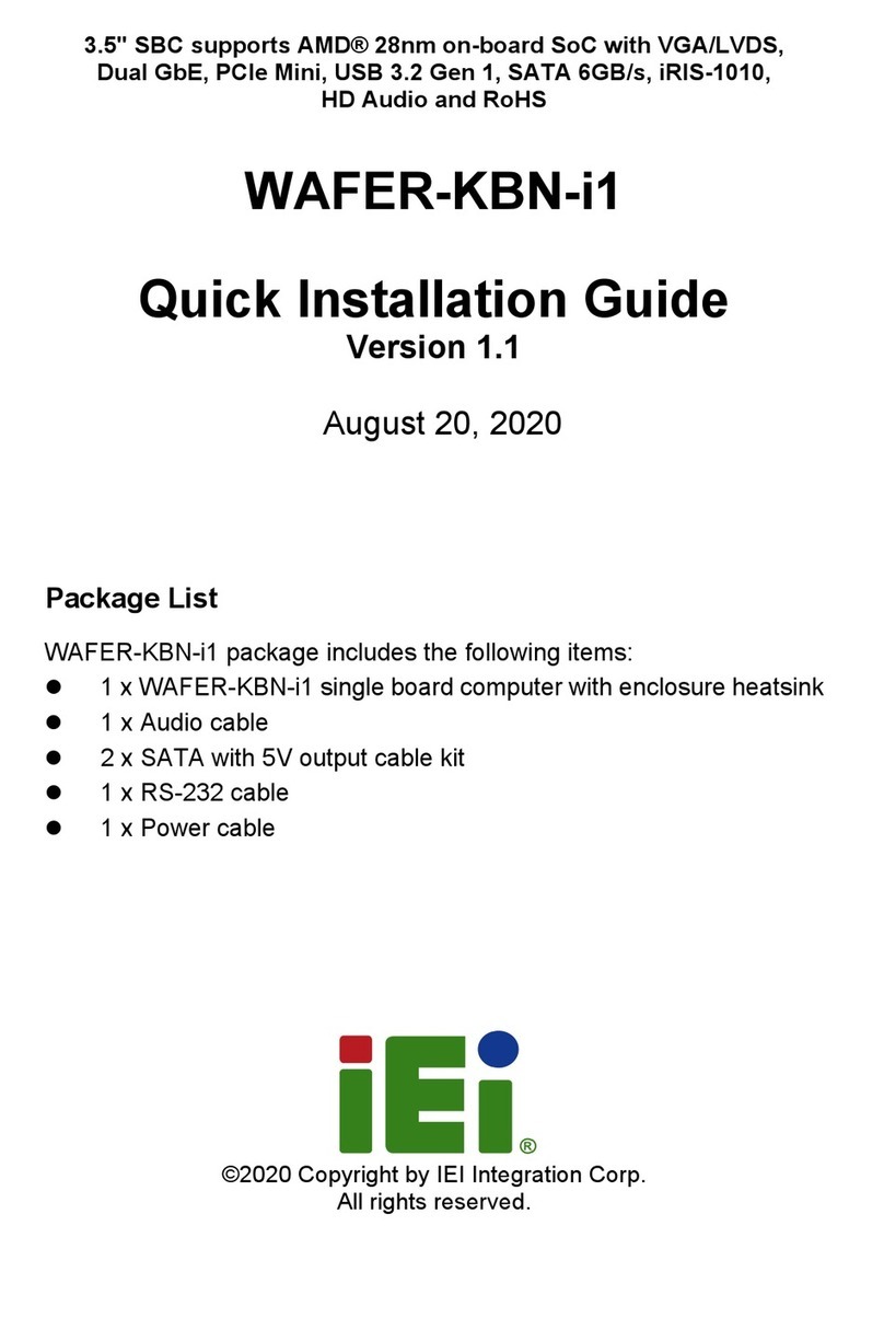 IEI Technology WAFER-KBN-i1 User manual