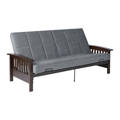 DHP Wooden Arm Futon Frame FI330BLKS Instruction booklet