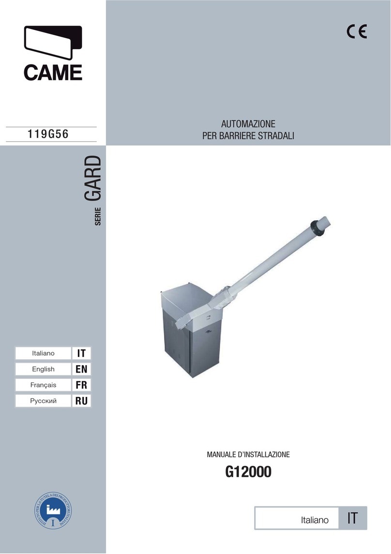 CAME GARD series User manual