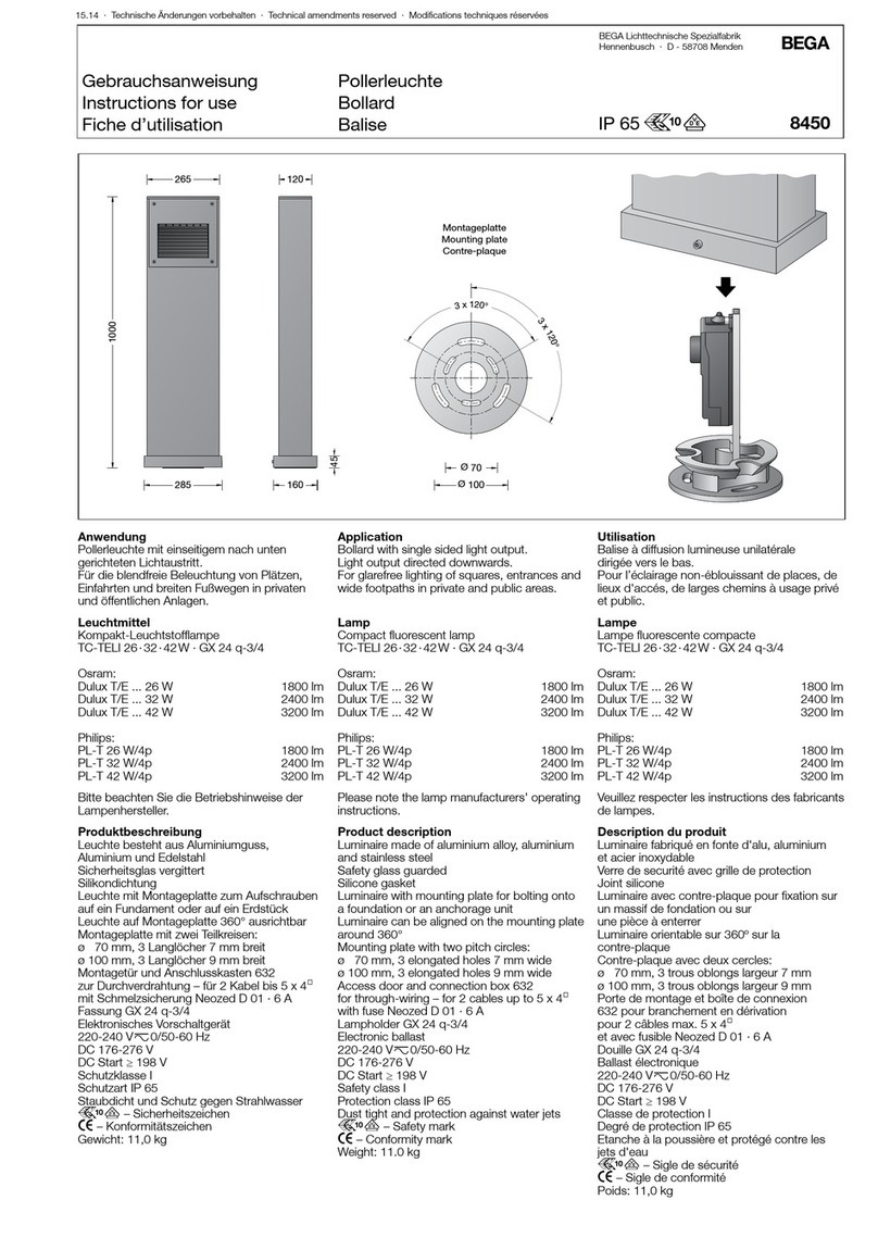 BEGA 8450 Instructions for use