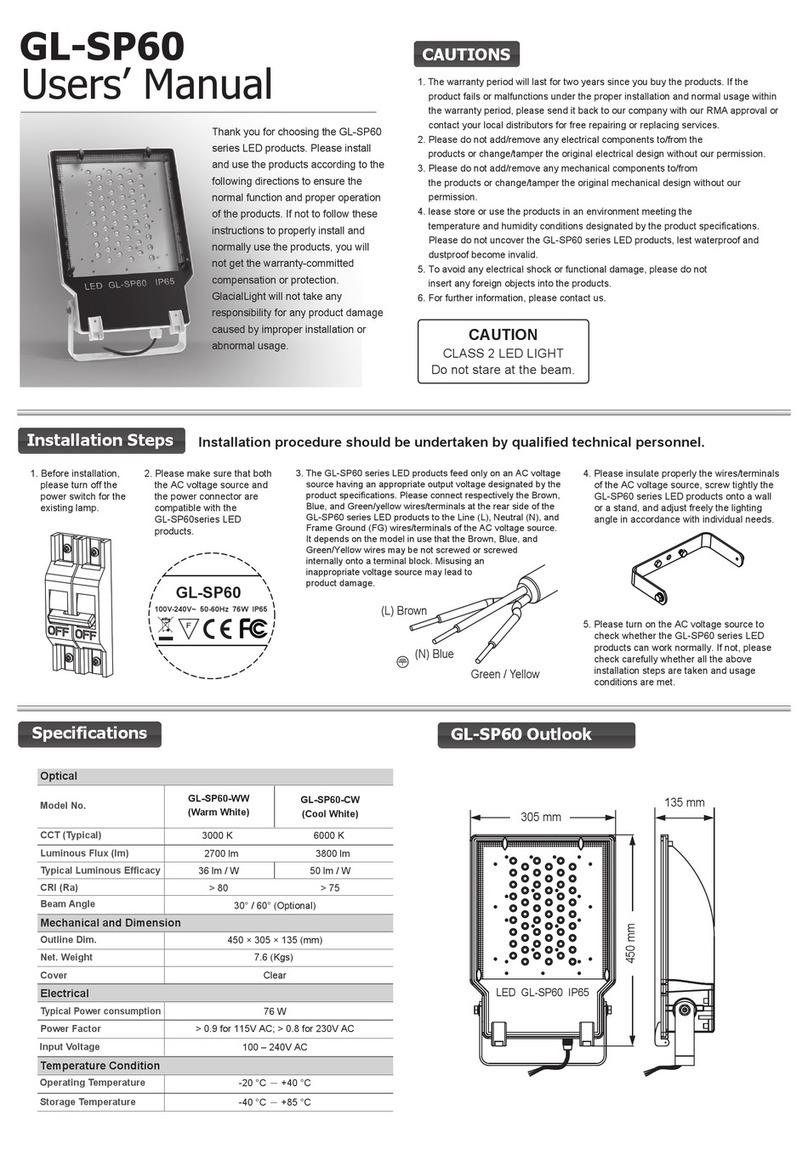 GlacialLight GL-SP60 Series User manual
