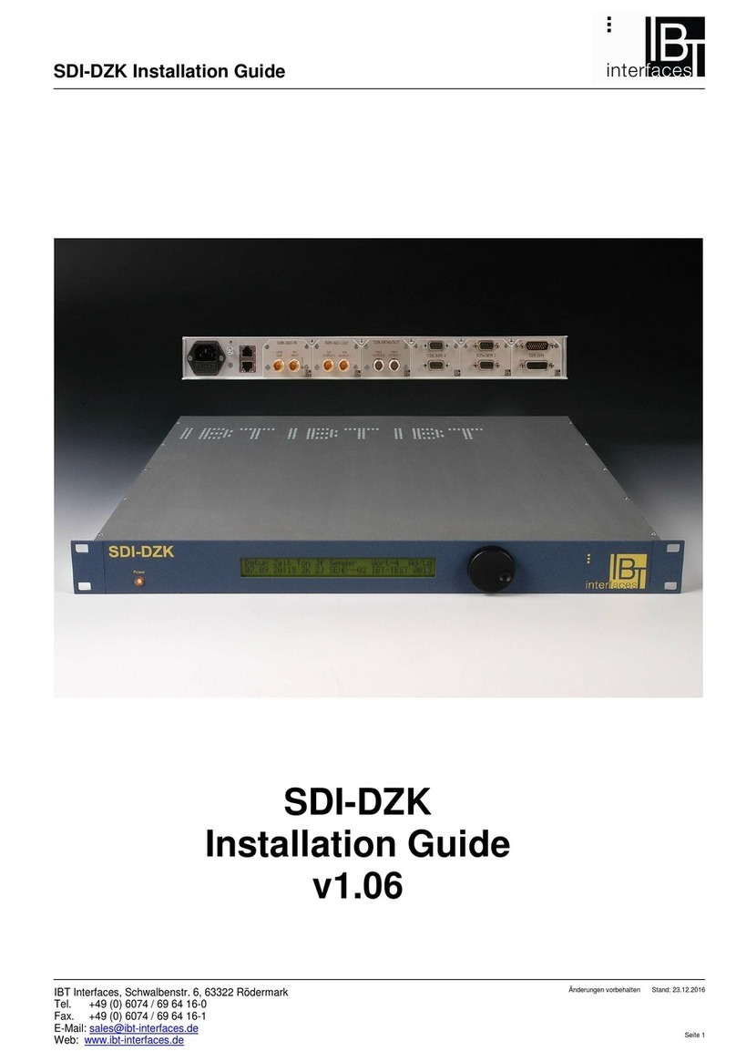 IBT SDI-DZK installation guide