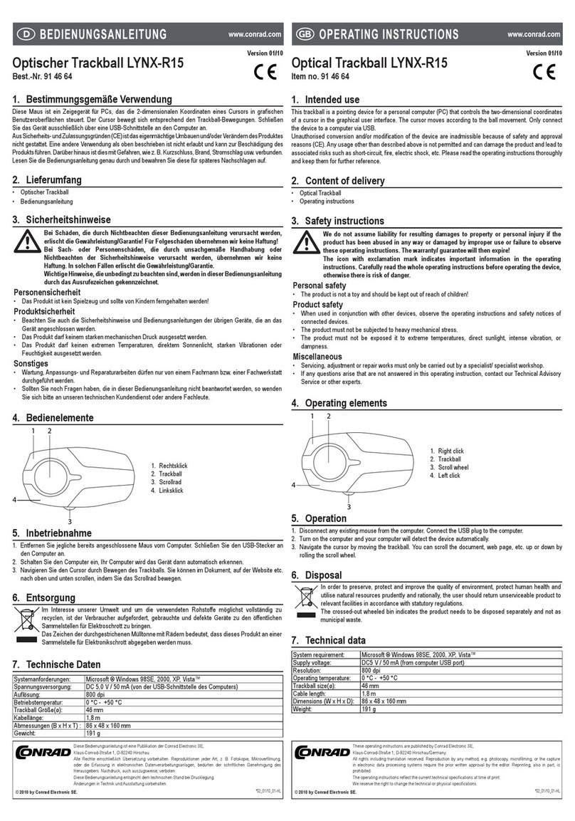 Conrad Electronic LYNX-R15 User manual