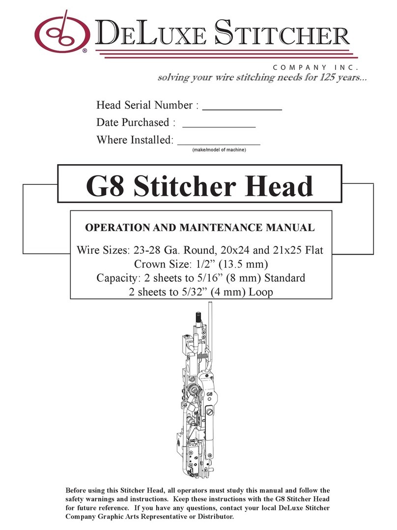 DeLuxe Stitcher G8 Operation and maintenance manual