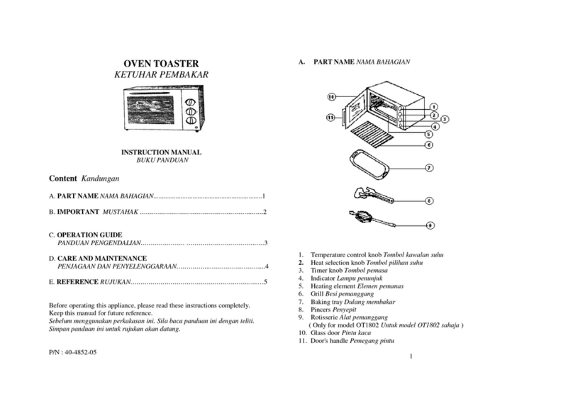 KHIND OT1801 instruction manual