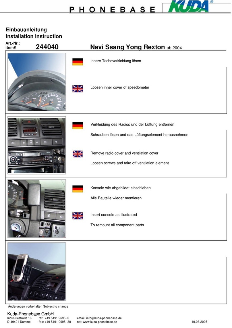 Kuda 244040 installation instructions Kuda 244040 installation instructions