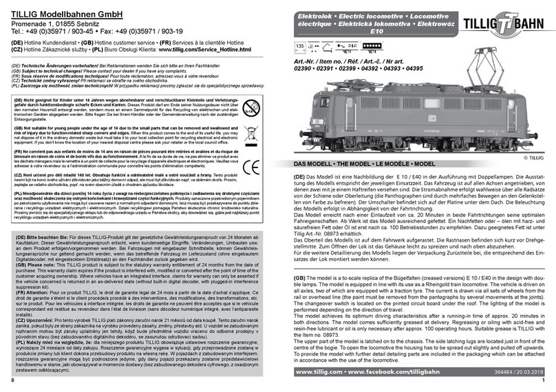 TILLIG BAHN 02390 User manual