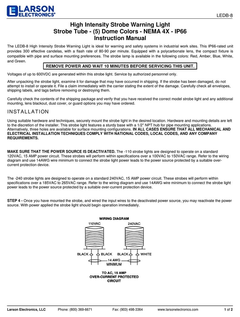 Larson Electronics LEDB-8 instruction manual Larson Electronics LEDB-8 instruction manual