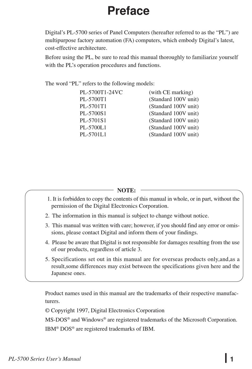 Pro-face PL-5700 Series manual