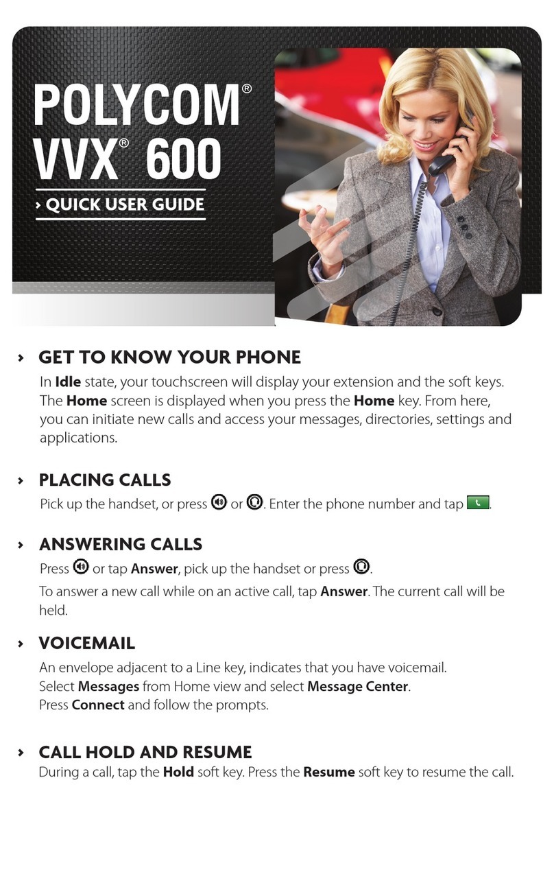 Polycom VVX 600 series Instruction manual