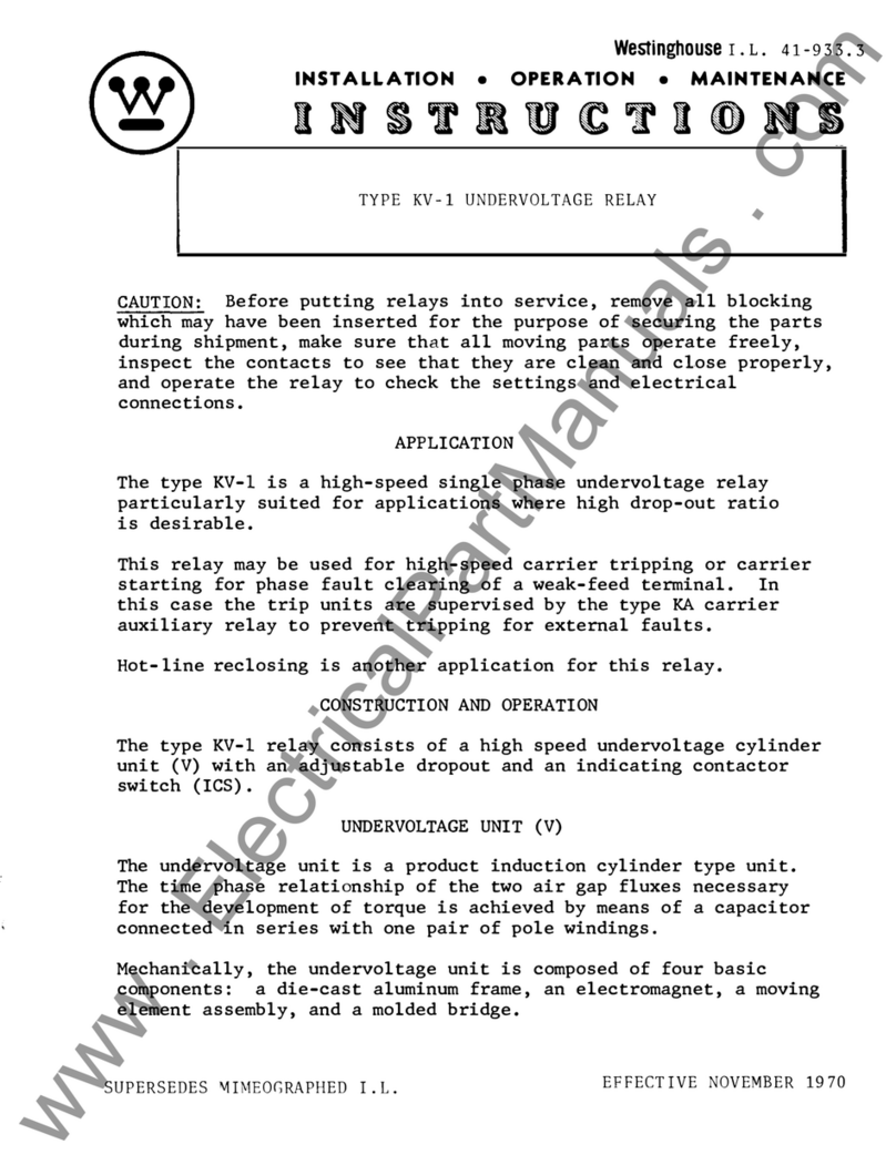 Westinghouse KV-1 User manual