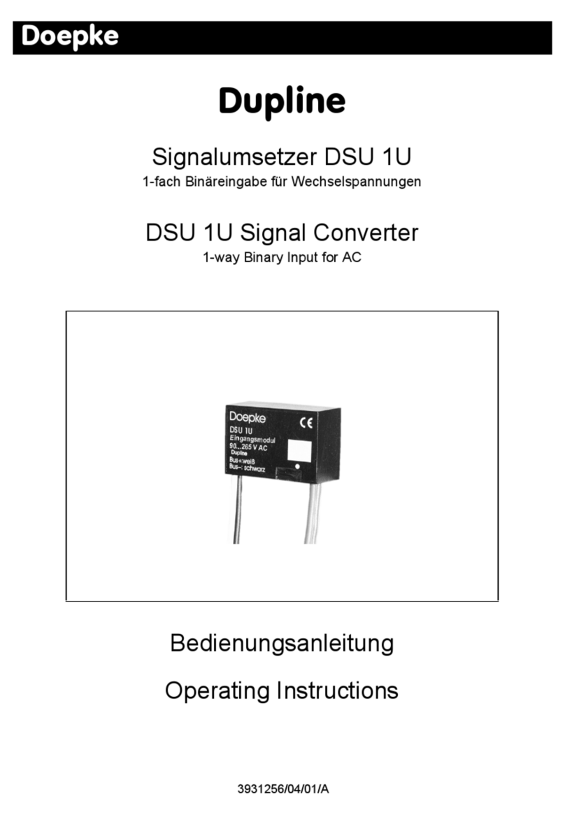 Doepke Dupline DSU 1U operating instructions