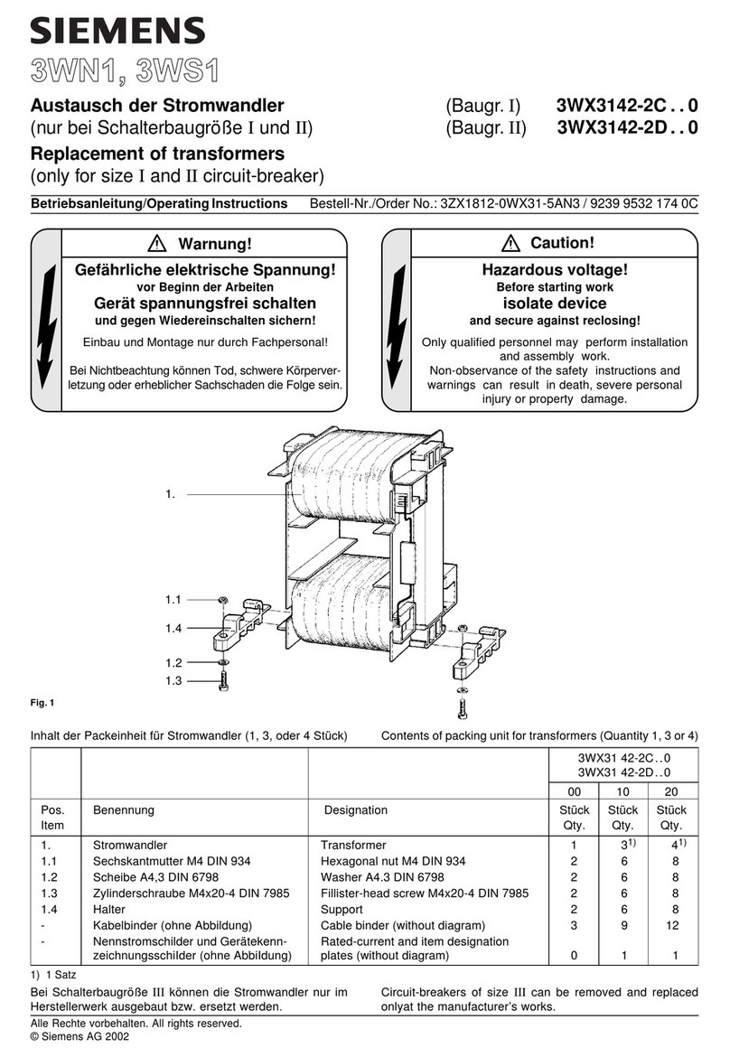 Siemens 3WN1 User manual