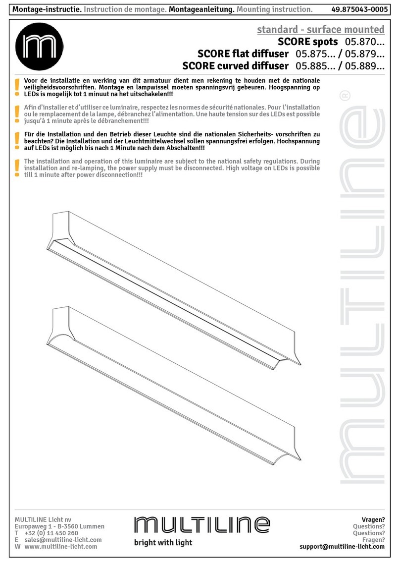 MULTILINE SCORE spots 05.870 Series Mounting instruction