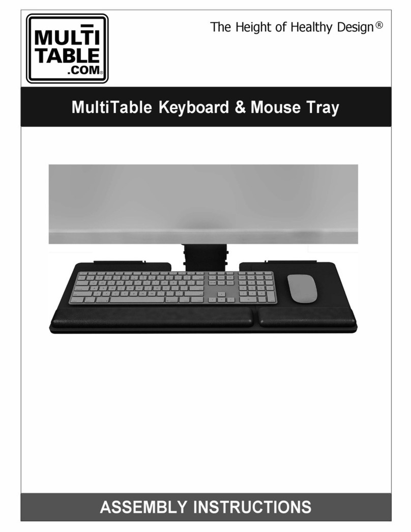MultiTable Keyboard & Mouse Tray Assembly instructions