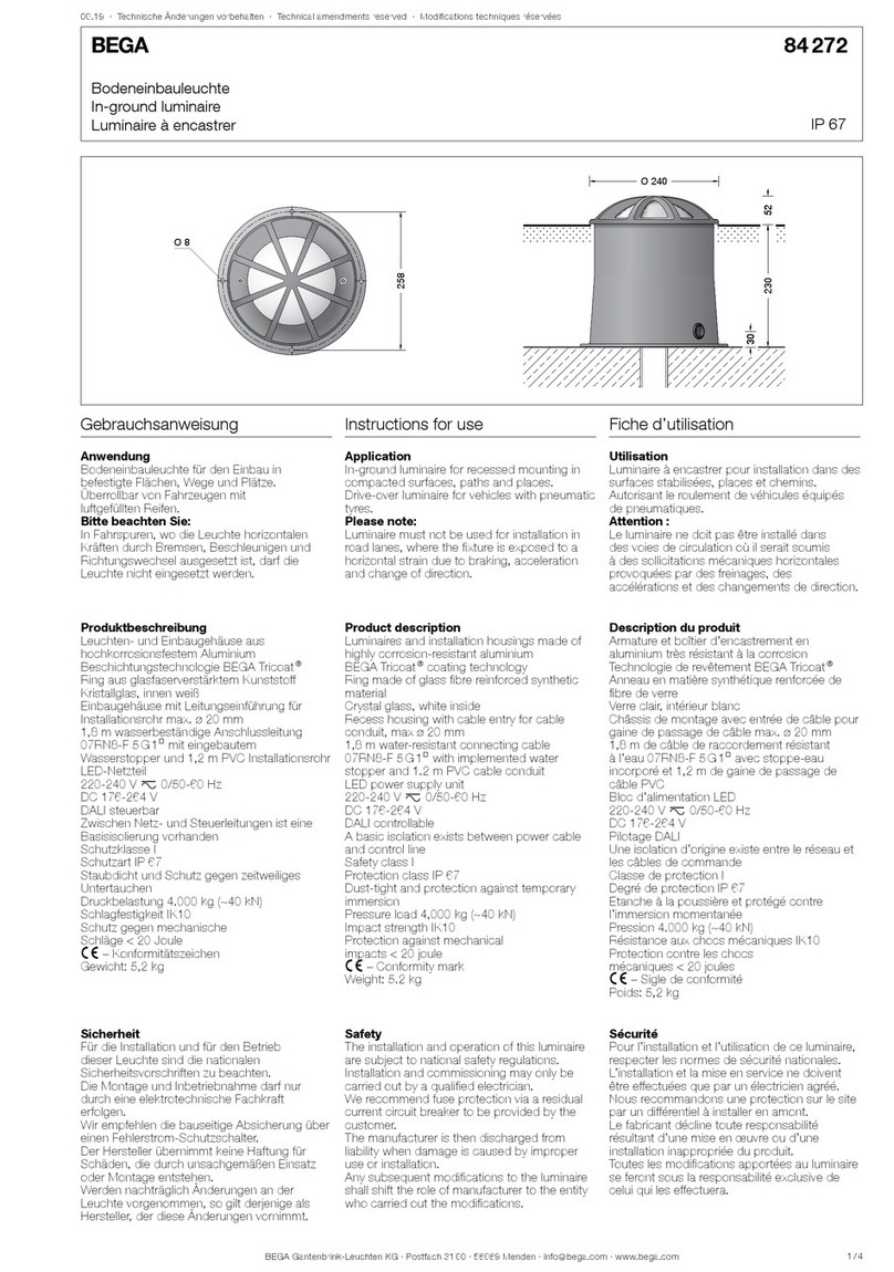 BEGA 84 272 User manual