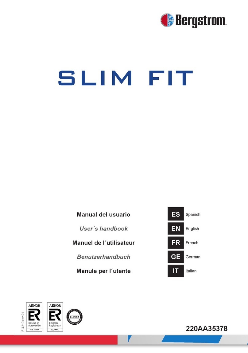 Bergstrom SLIM FIT User handbook Bergstrom SLIM FIT User handbook