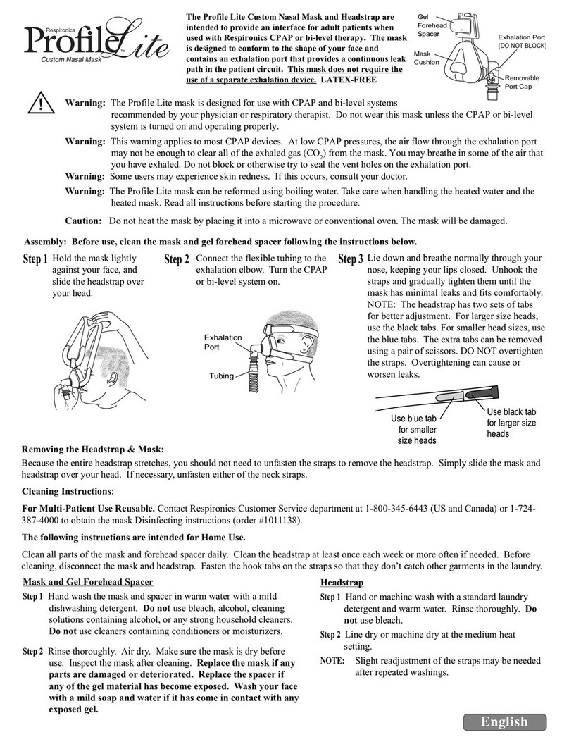 Respironics Profile Lite 1002375 manual