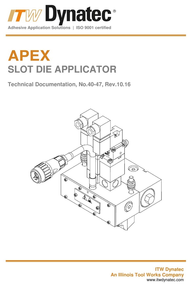 Illinois Tool Works ITW Dynatec APEX SLOT DIE APPLICATOR Technical documentation