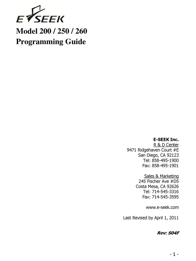 E-Seek 200 Programming guide
