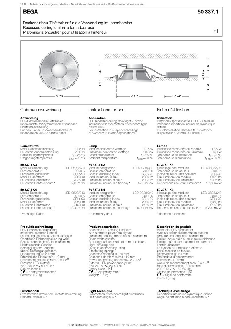 BEGA 50 337.1 User manual