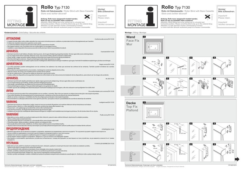 Rollo 7130 Fitting instructions