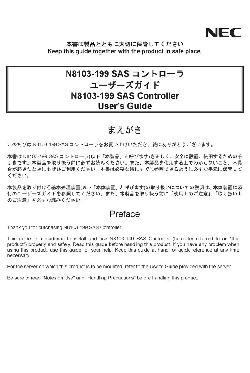 NEC N8103-199 SAS User manual NEC N8103-199 SAS User manual