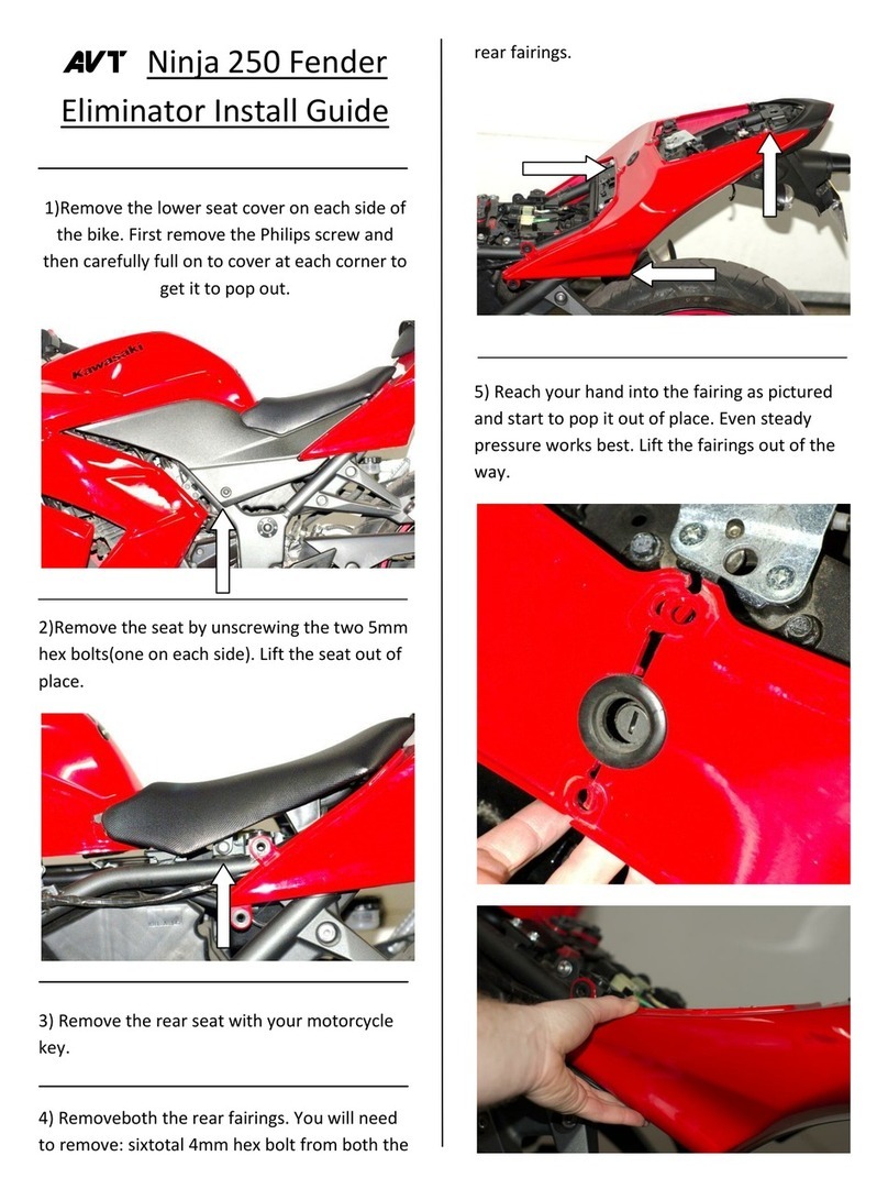 AVT Ninja 250 Fender Eliminator install guide