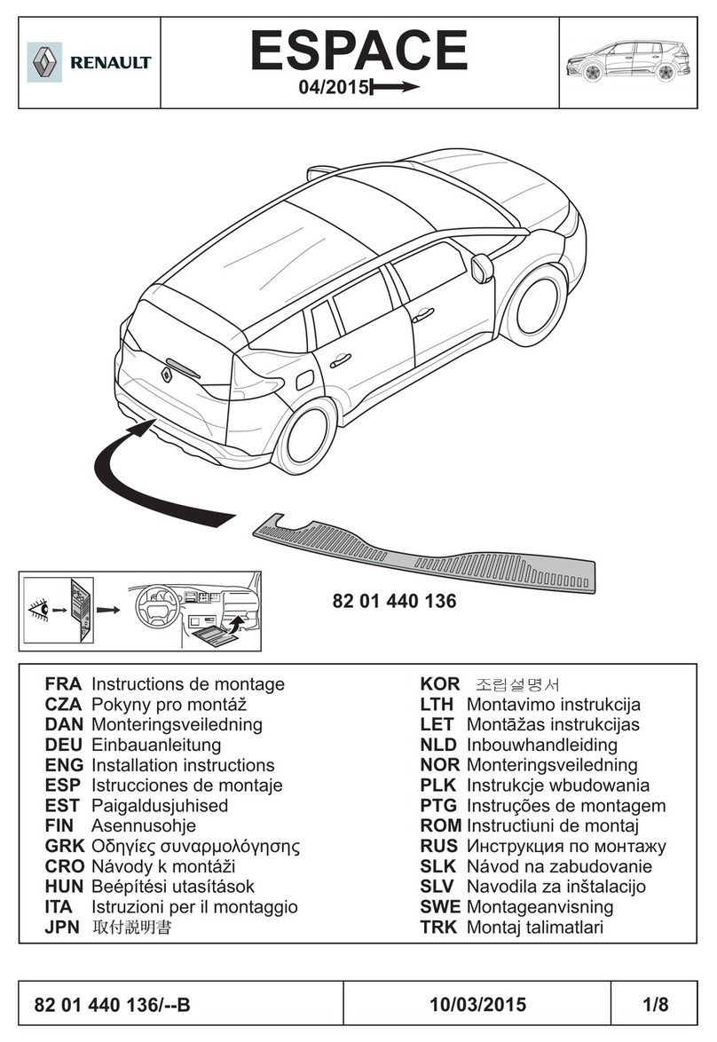 Renault ESPACE 82 01 440 136 installation instructions