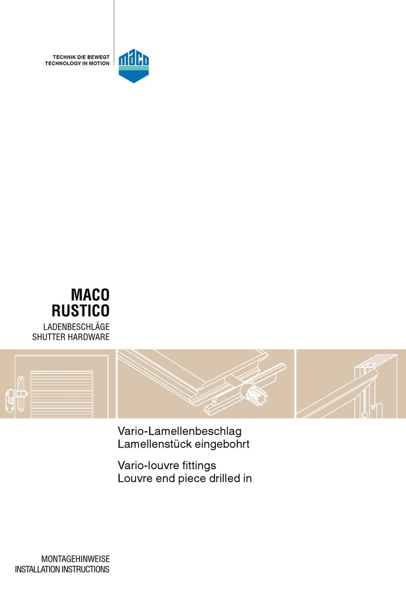 Maco RUSTICO Vario 13321 installation instructions Maco RUSTICO Vario 13321 installation instructions